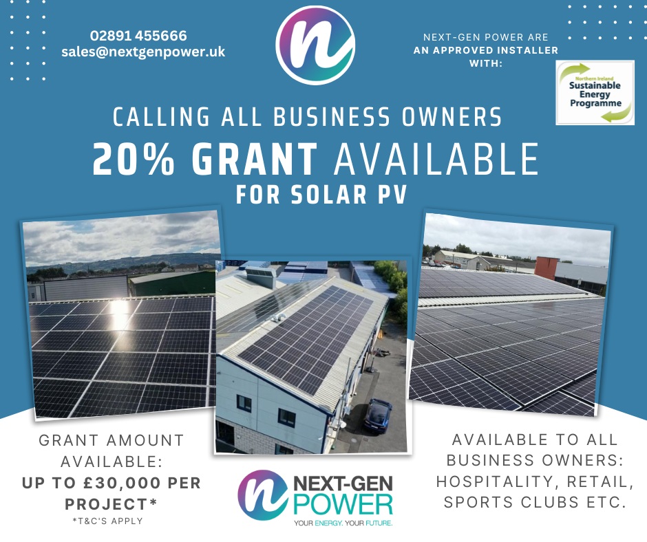 AVAIL OF A 20 PERCENT GRANT FOR SOLAR PV WITH HU SOLAR ENERGY PARTNER NEXT GEN POWER