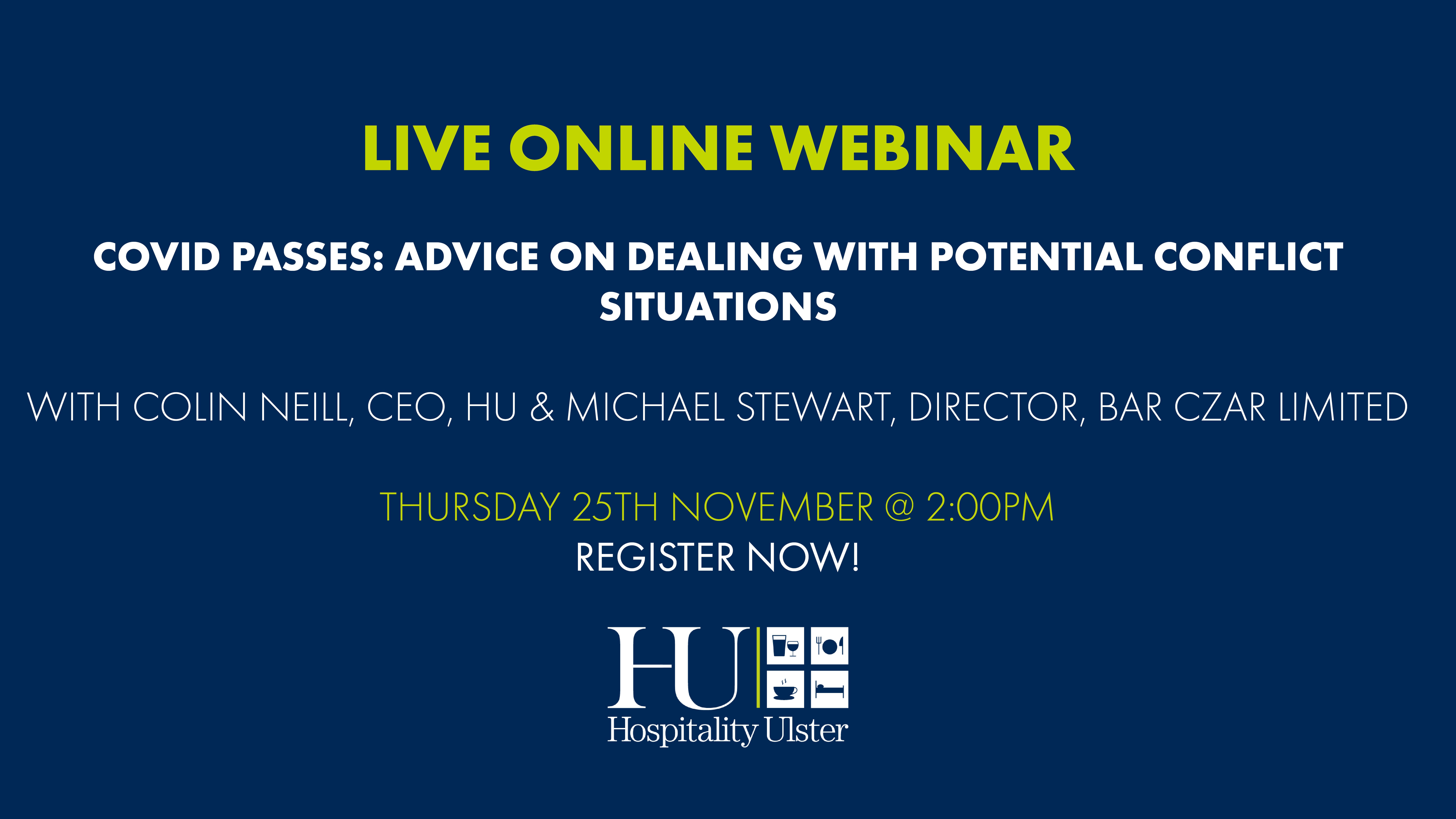 LIVE ONLINE WEBINAR - COVID PASSES - DEALING WITH POTENTIAL CONFLICT SITUATIONS