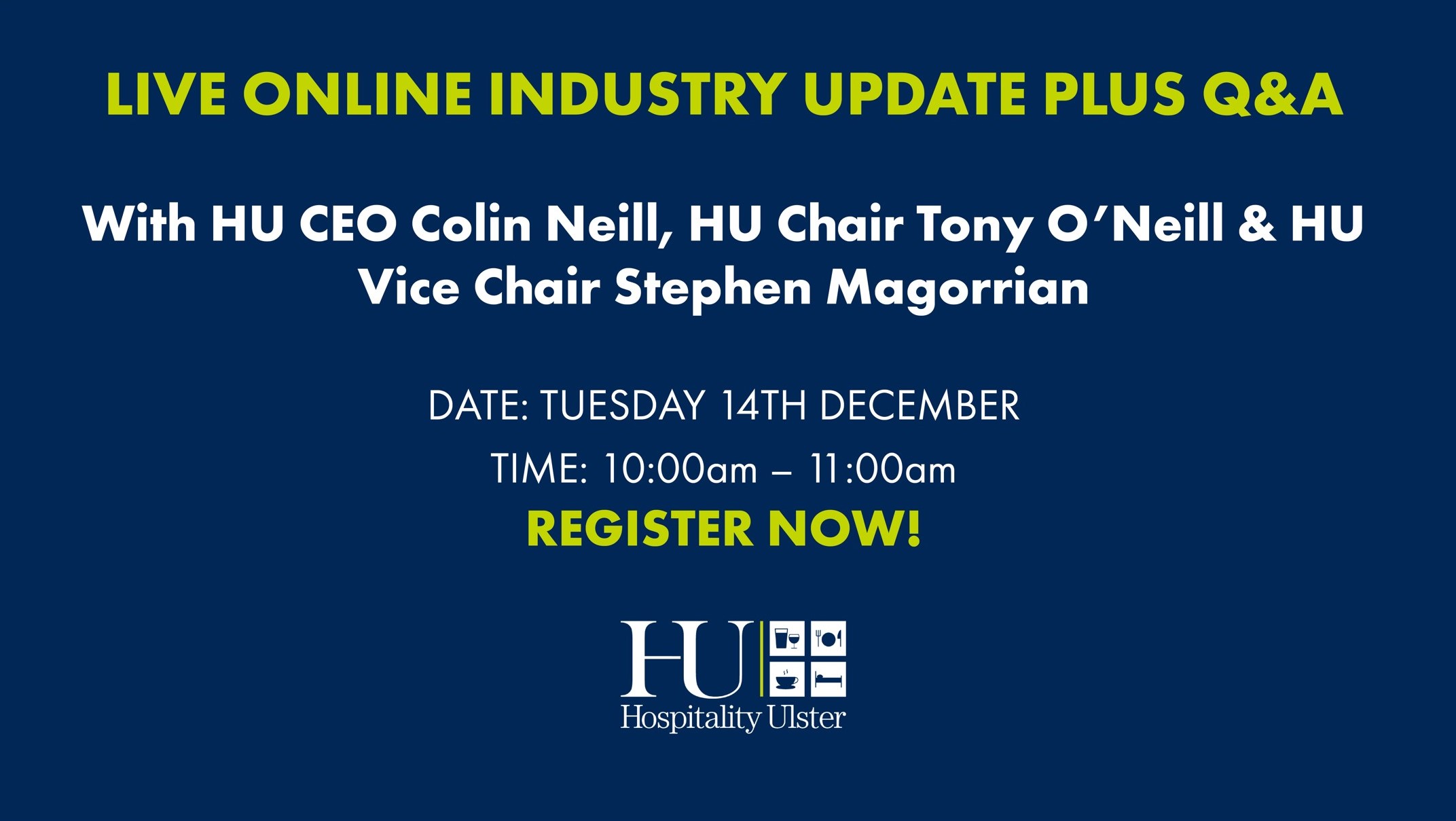 LIVE ONLINE INDUSTRY UPDATE PLUS Q AND A - TUES 14 DEC 10AM