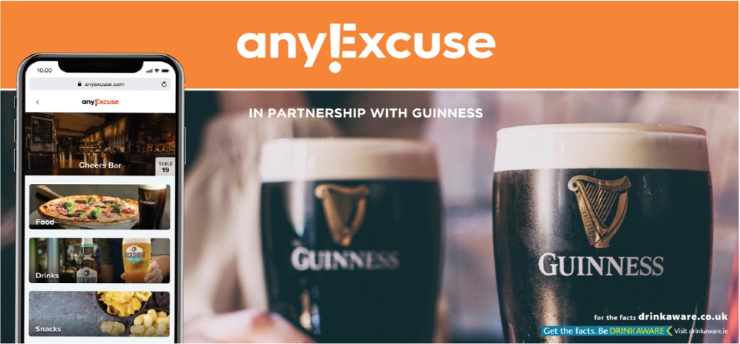 GUINNESS PARTNERS WITH TABLE BOOKING TABLE SERVICE AND CLICK AND COLLECT APP TO OFFER 6 MONTHS FREE