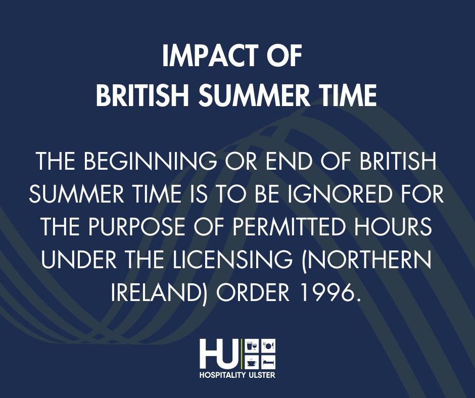 CLOCKS CHANGING HAS NO IMPACT ON LICENSING